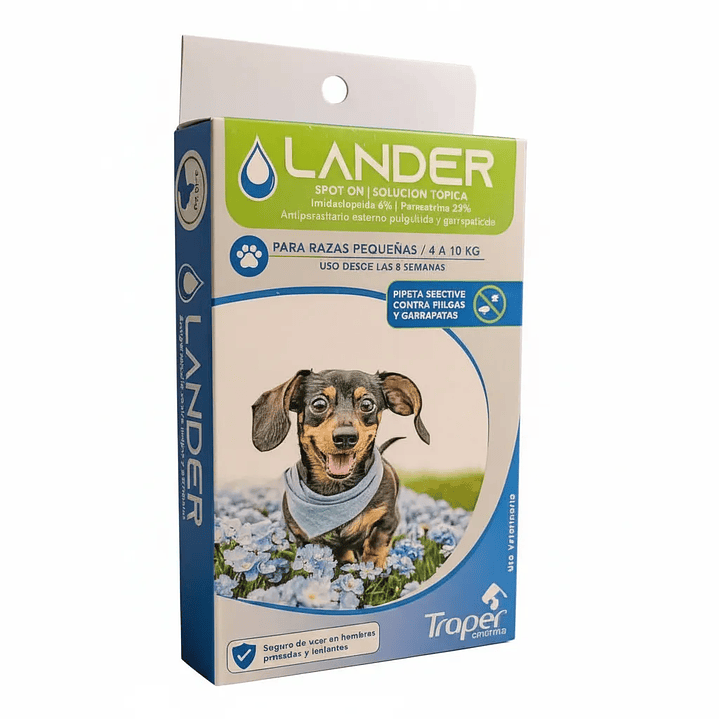 Pipeta Antiparasitaria Perro 4–10 kg Lander 1