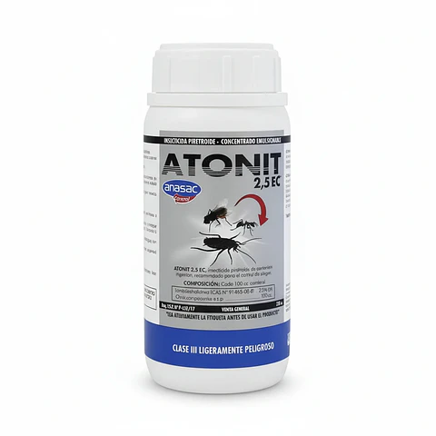 Insecticida para Arañas y Chinches | Atonit 2,5 EC 250 cc