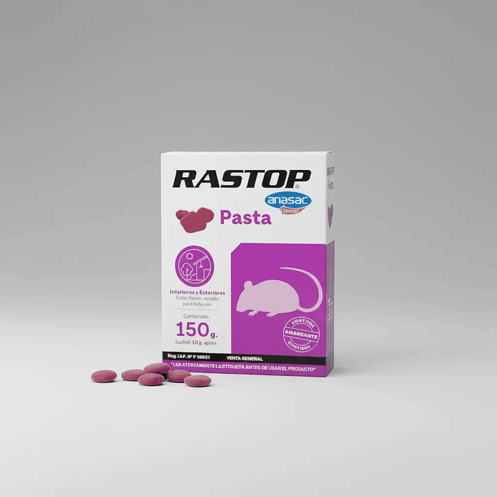 Raticida Rastop Pasta 150 g Anasac | Control de Ratas y Ratones 3