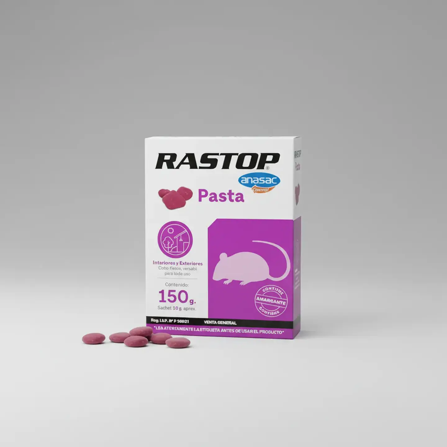 Veneno para Ratas y Ratones 150 g | Rastop Pasta Anasac 3