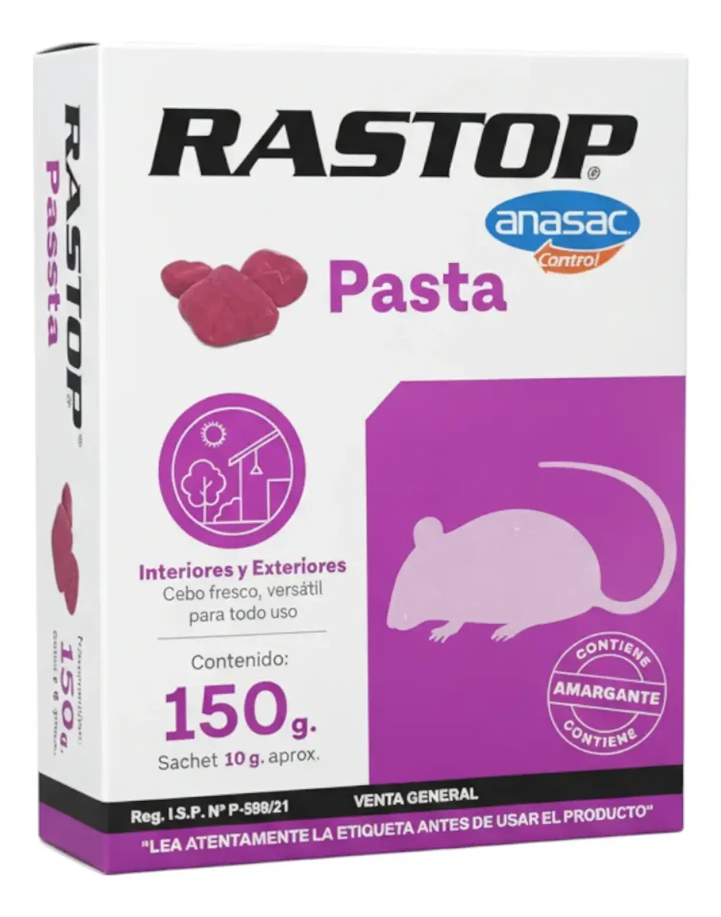Veneno para Ratas y Ratones 150 g | Rastop Pasta Anasac 4