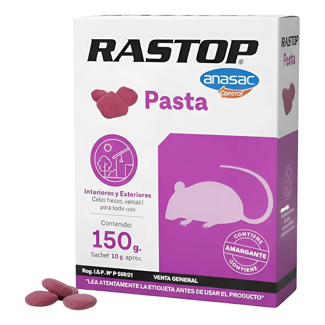 Raticida Rastop Pasta 150 g Anasac | Control de Ratas y Ratones 1