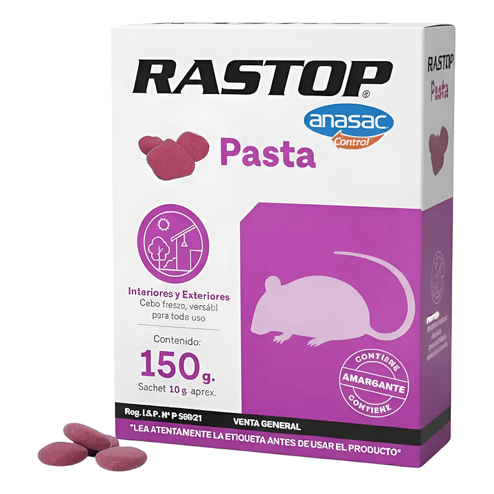 Raticida Rastop Pasta 150 g Anasac | Control de Ratas y Ratones 1
