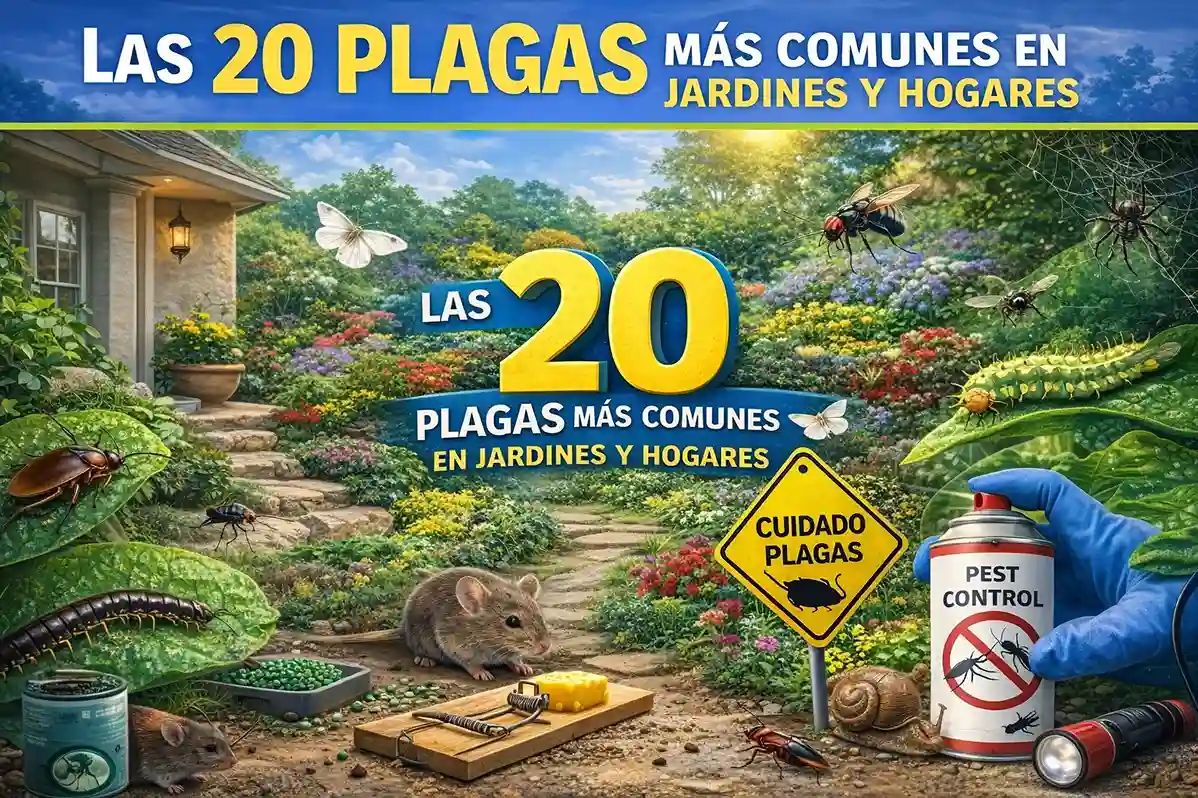 Las 20 plagas más comunes en jardines y hogares | Guía completa
