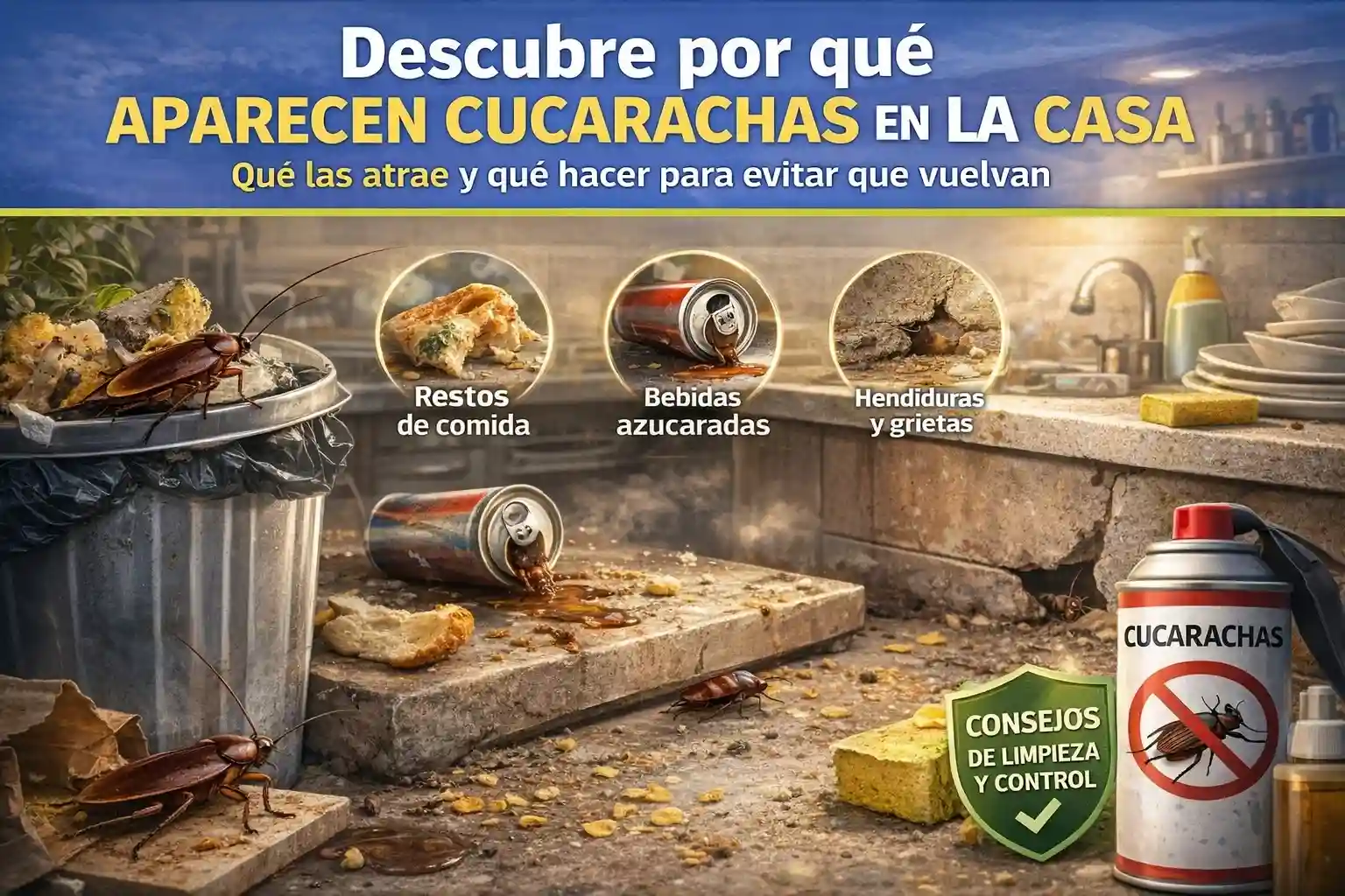 Por qué aparecen cucarachas en la casa y cómo evitarlas