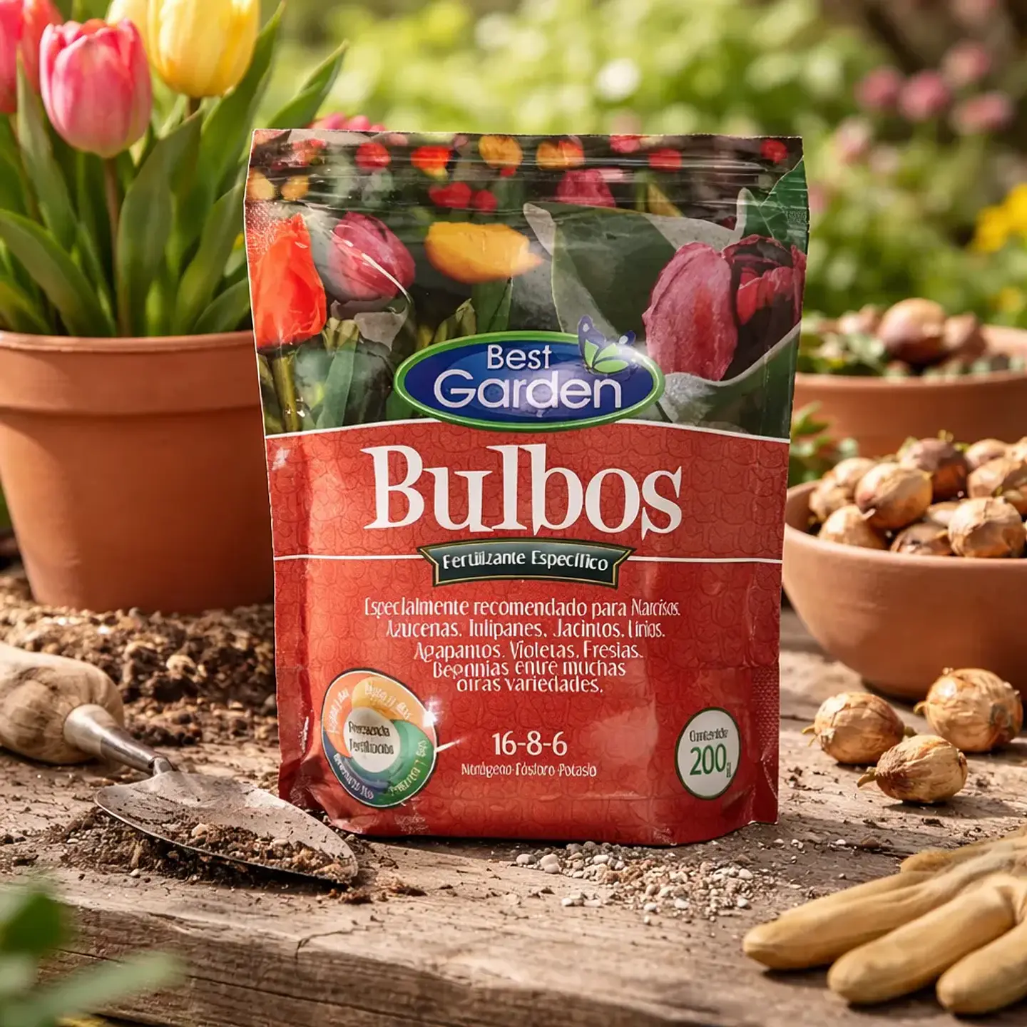 Fertilizante Bulbos 200 g | NPK 16-8-6 con Algas 4