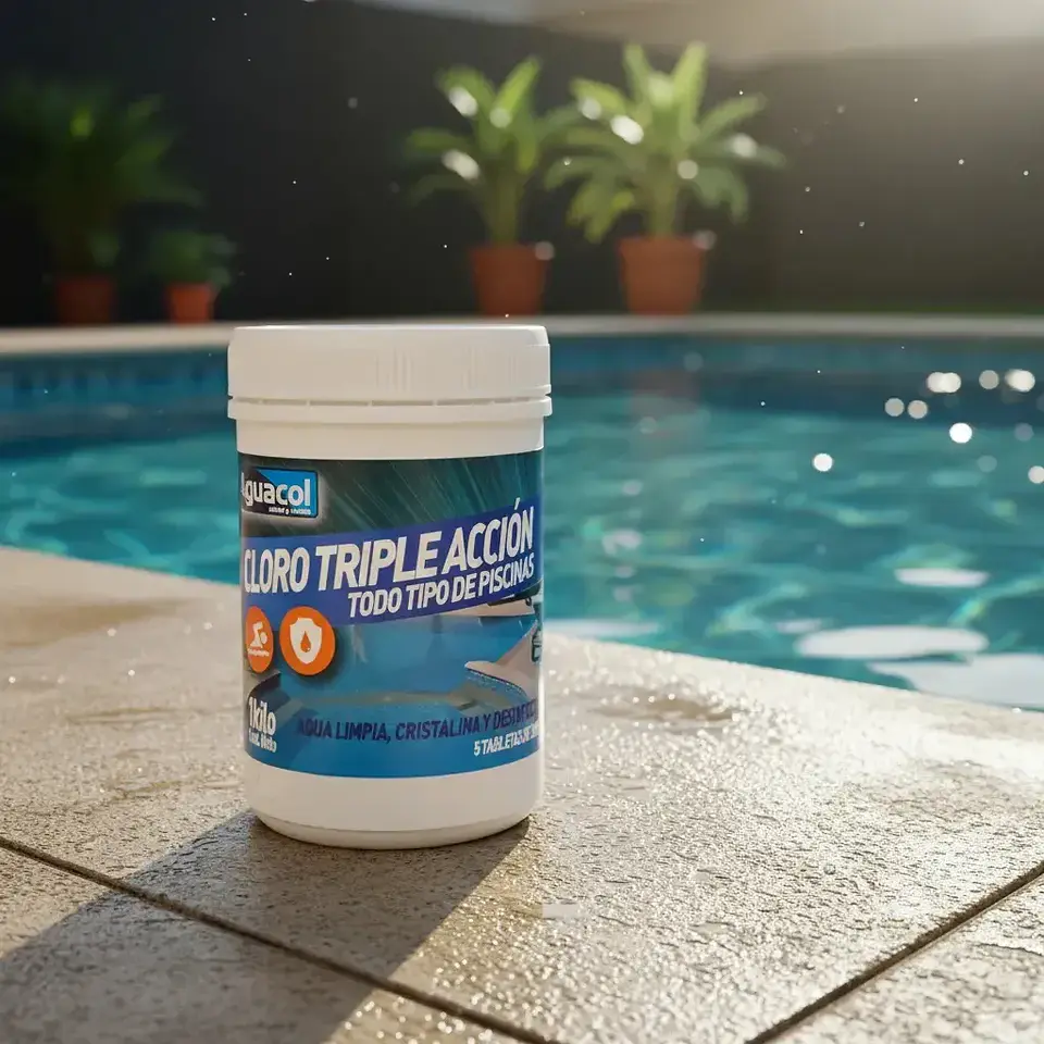 Pack 2 Cloro Tabletas 1 Kg | Aguacol Triple Acción 3