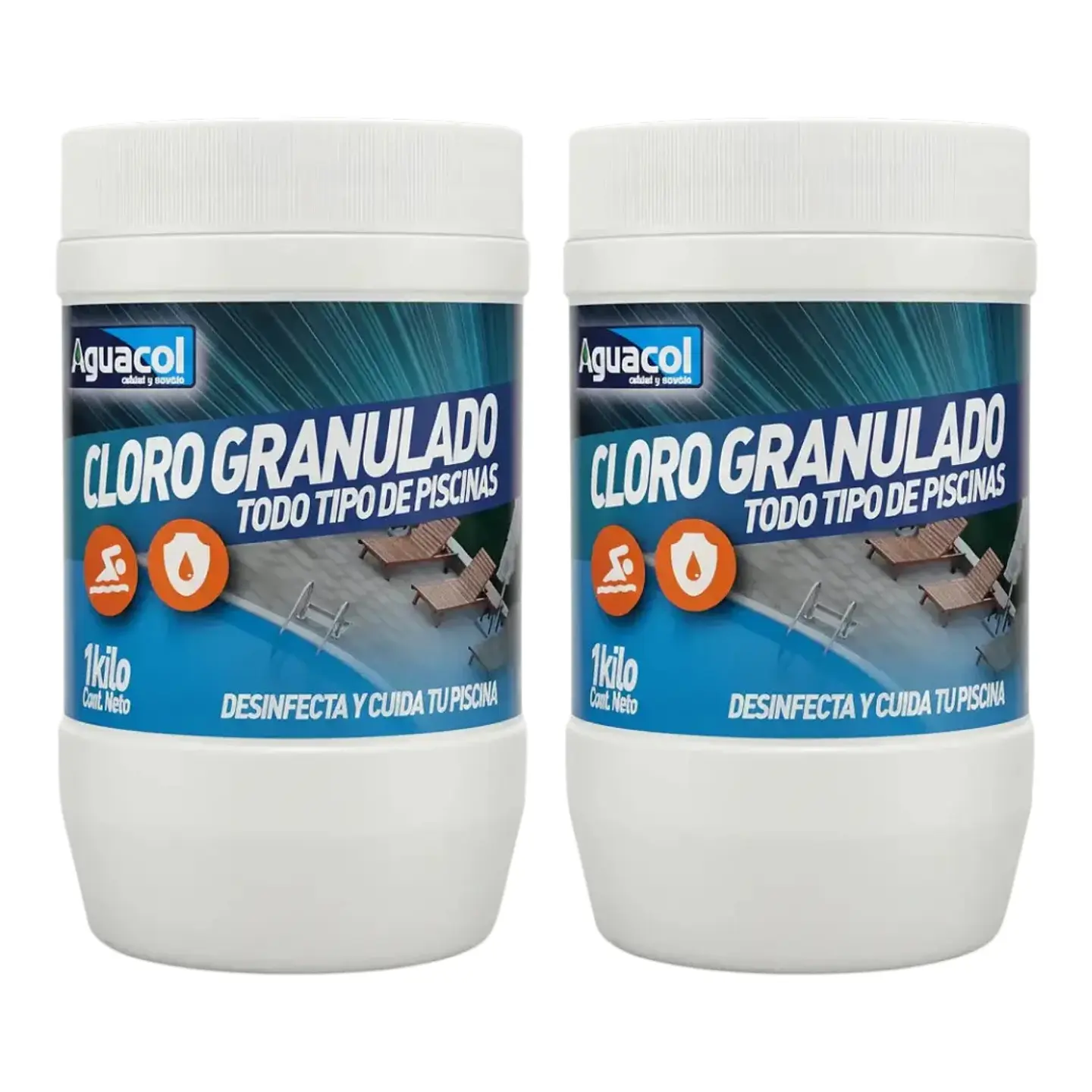 Pack 2 Cloro Granulado 1 Kg | Aguacol Acción Rápida 1