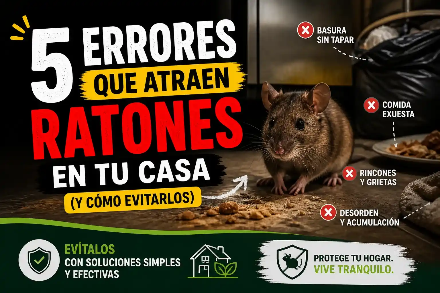5 errores que atraen ratones en tu casa (y cómo evitarlos)