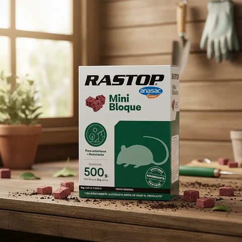 Rastop Mini Bloque 500 g Anasac | Rodenticida para Ratas y Ratones