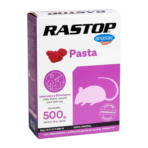 Rastop Pasta 500 g Anasac | Rodenticida para Ratas y Ratones