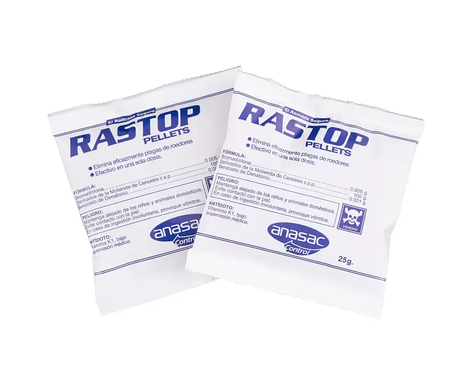 Rastop Pellet 500 g Anasac | Rodenticida para Ratas y Ratones 3