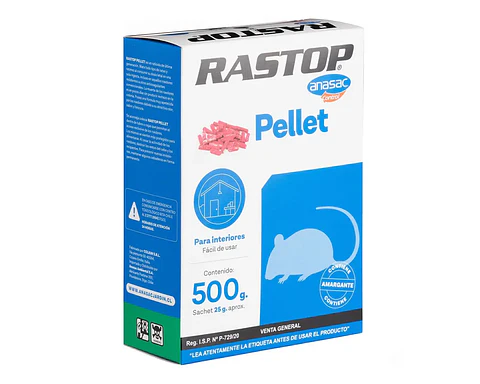 Rastop Pellet 500 g Anasac | Rodenticida para Ratas y Ratones