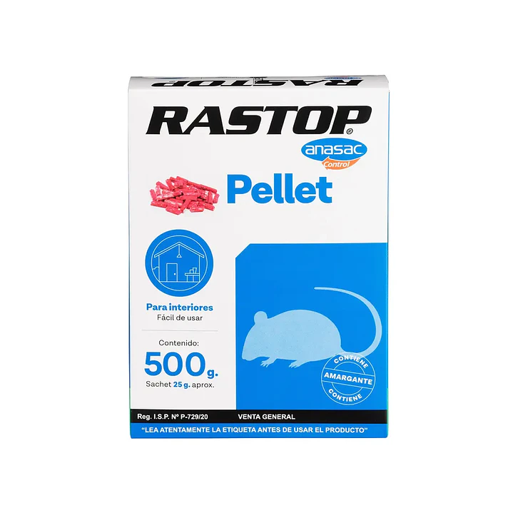 Veneno para Ratas y Ratones Pellet 500 g | Rastop Anasac 2