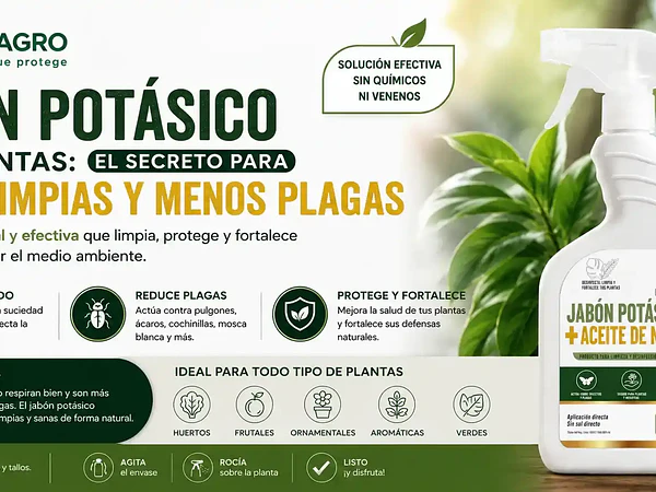 Jabón potásico para plantas: el secreto para hojas limpias y menos plagas
