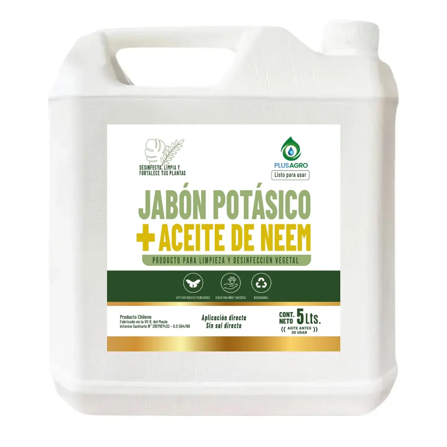 Jabón Potásico con Aceite de Neem 5 Litros | Plusagro 1