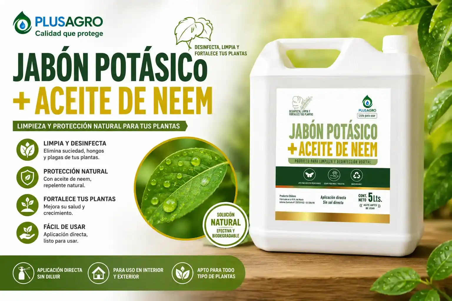 Jabón Potásico con Aceite de Neem: Para Qué Sirve y Cómo Usarlo