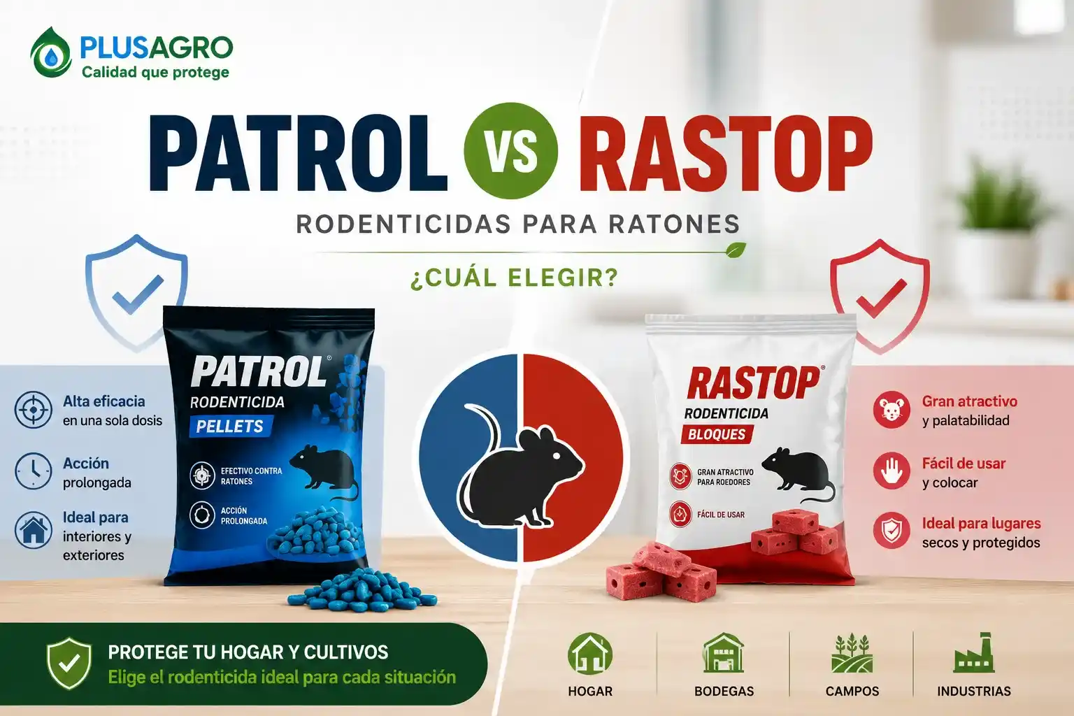 Patrol vs. Rastop: qué rodenticida elegir y por qué