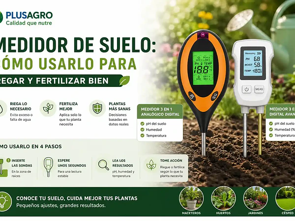 Medidor de suelo: cómo usarlo para regar y fertilizar bien