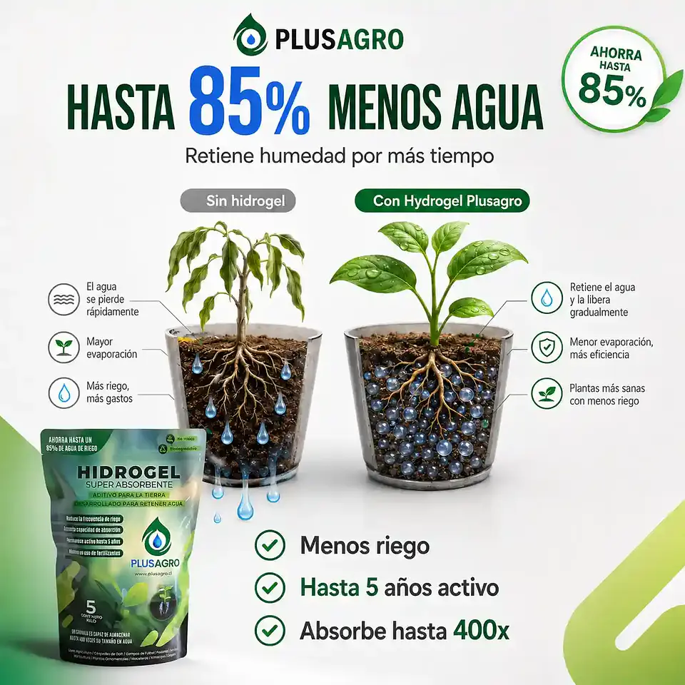 Hidrogel Plusagro 5 Kg | Ahorra Hasta 85% de Agua de Riego 3