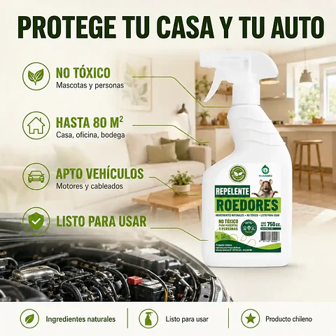 Repelente para Ratones y Ratas 750 cc | Plusagro Hogar y Autos