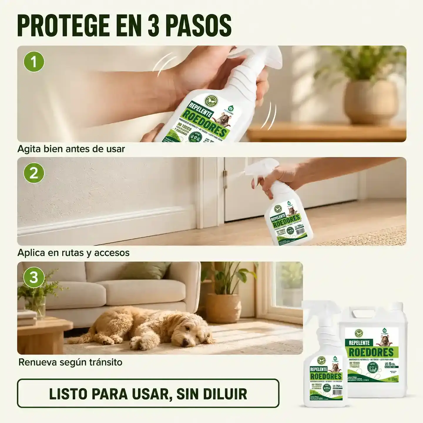 Repelente para Ratones y Ratas 750 cc | Plusagro Hogar y Autos 3