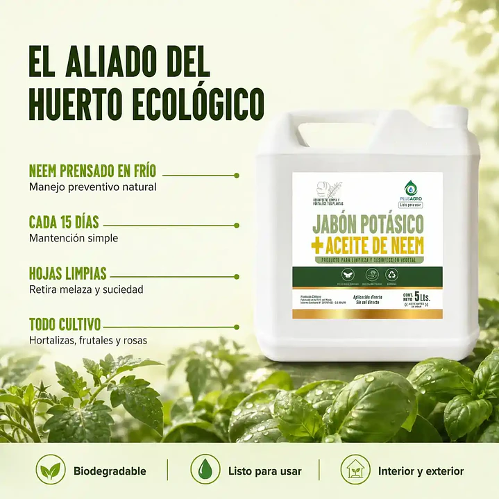 Jabón Potásico con Aceite de Neem 5 Litros | Plusagro 3