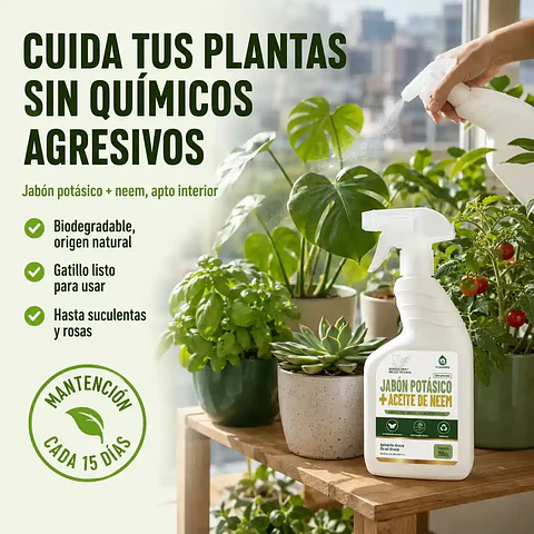 Jabón Potásico con Aceite de Neem 750 cc Plusagro