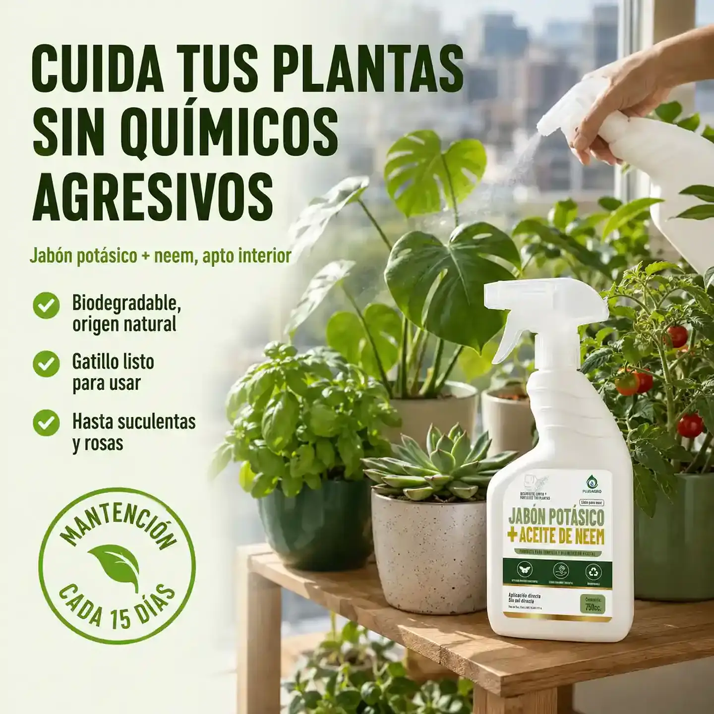 Jabón Potásico con Aceite de Neem 750 cc Plusagro 2