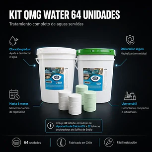 Kit Tabletas Cloradoras y Decloradoras 64 Unidades | 6 Meses
