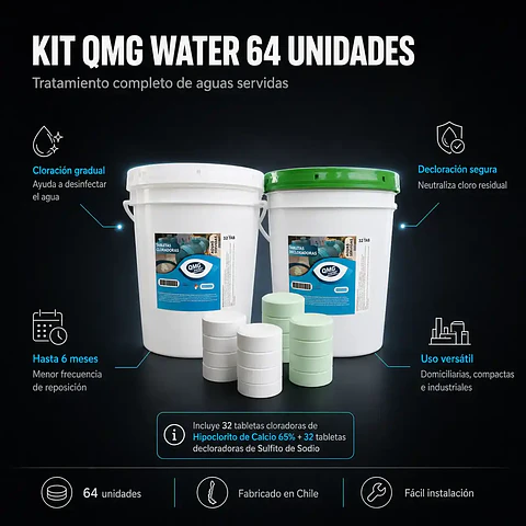 Kit Tabletas Cloradoras y Decloradoras 64 Unidades | 6 Meses