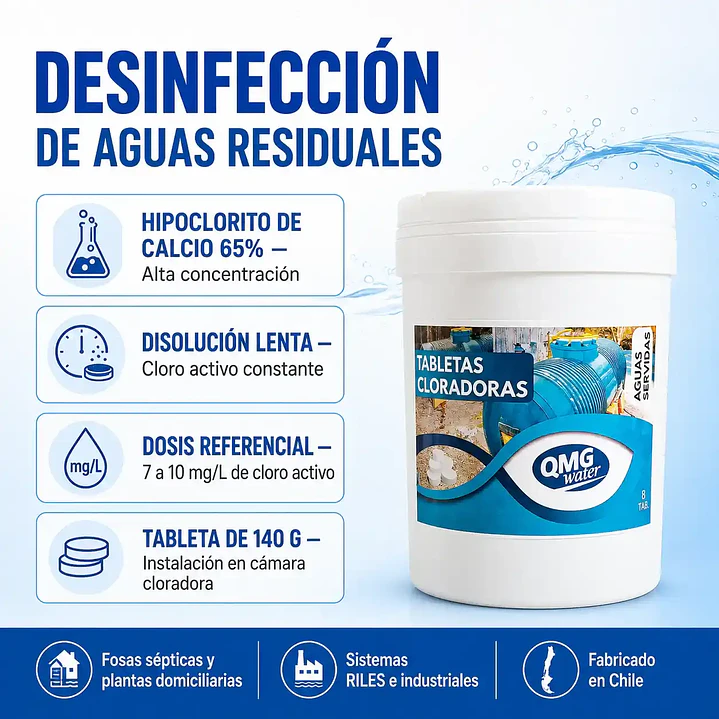 Pack Tabletas Cloradoras + Decloradoras QMG Water | Tratamiento de Aguas 4