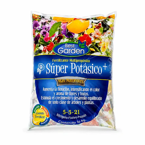 Super Potásico+ 10 Kg | Fertilizante Granulado NPK 5-5-21 con Micronutrientes