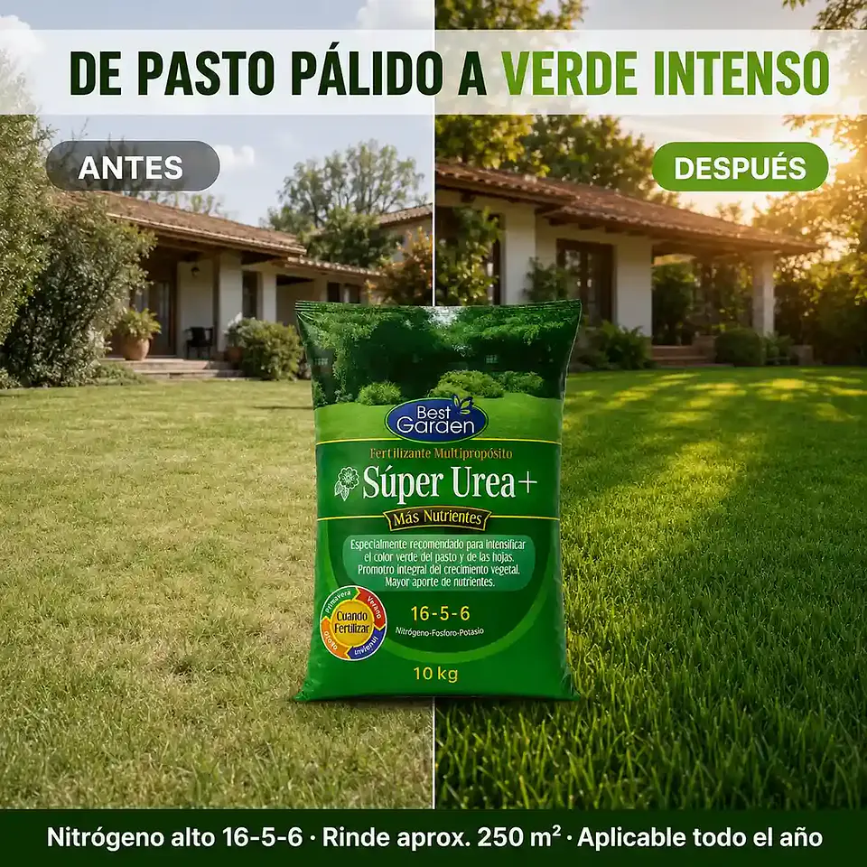 Super Urea+ 10 Kg | Fertilizante Granulado NPK 16-5-6 para Crecimiento y Verdor 2