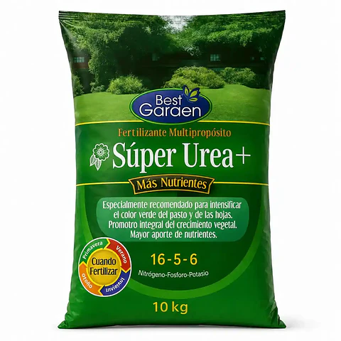 Super Urea+ 10 Kg | Fertilizante Granulado NPK 16-5-6 para Crecimiento y Verdor