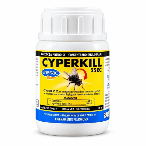Insecticida para Arañas y Cucarachas | Cyperkill 25 EC 100 cc