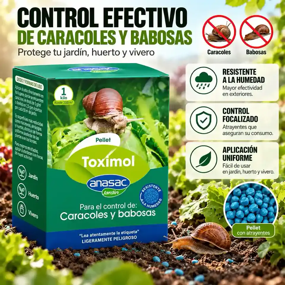 Toximol Pellet 1 kg Anasac | Control de Caracoles y Babosas 3
