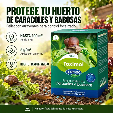 Toximol Pellet 1 kg Anasac | Control de Caracoles y Babosas