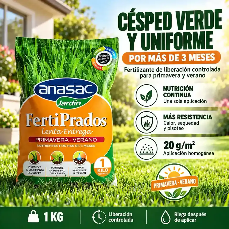 Fertilizante Fertiprados Césped Primavera-verano Anasac 1 kg 3
