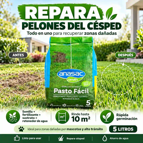 Pasto Fácil 5L | Reparador de Césped con Semillas