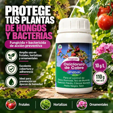 Oxicloruro de Cobre 110 g Anasac | Fungicida para Hongos