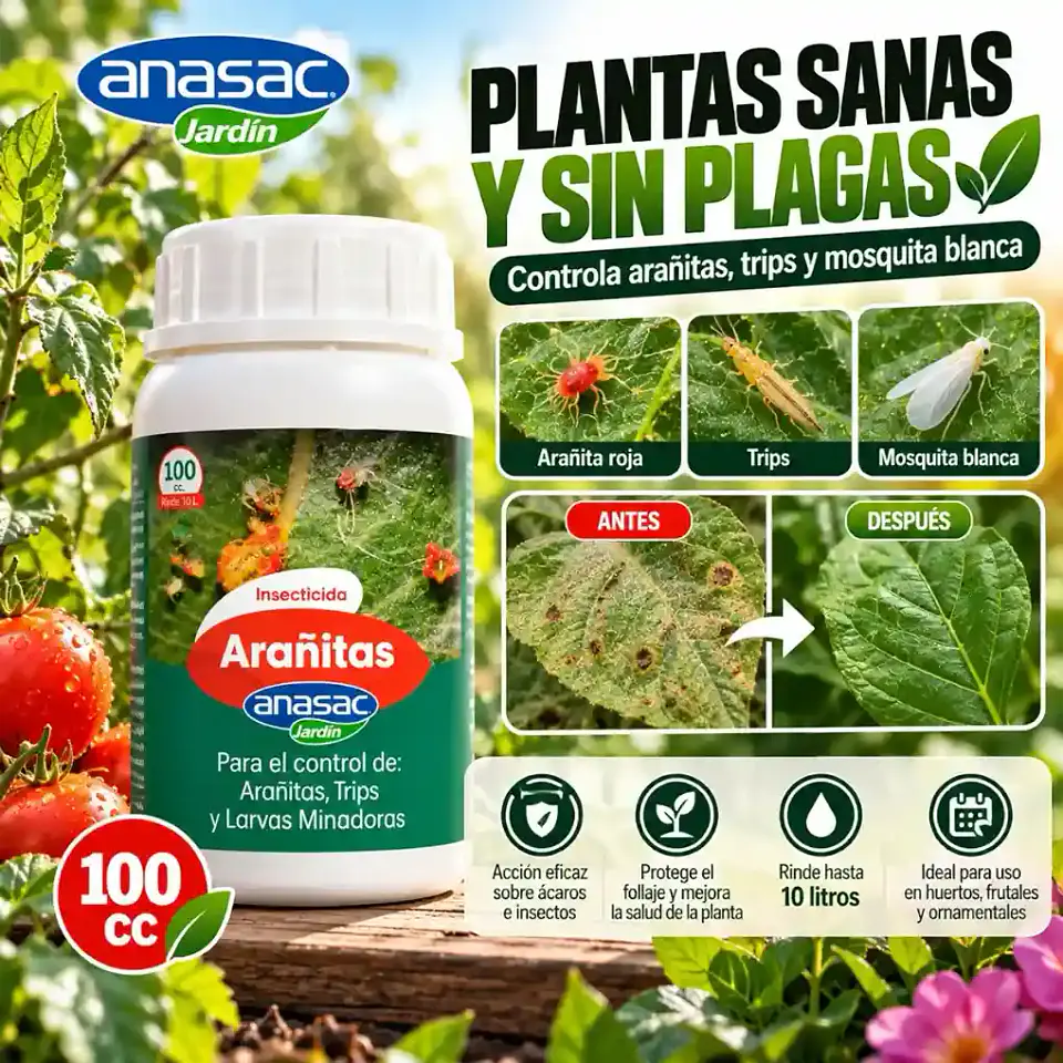 Arañitas Acaricida 100 cc Anasac | Arañita Roja y Trips 3