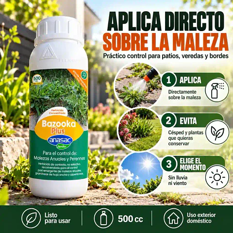 Bazooka Plus 500 cc | Herbicida no selectivo Anasac