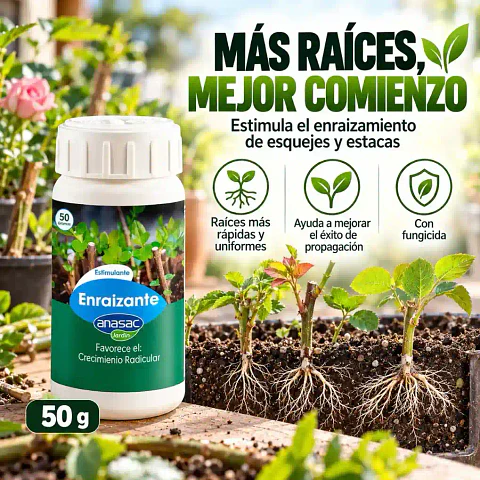 Enraizante para Plantas 50 g Anasac | Hormona de Enraizamiento
