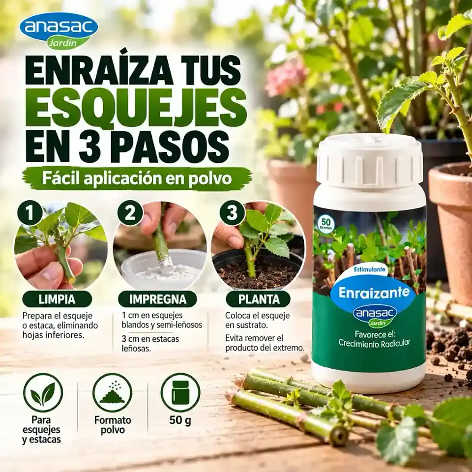 Enraizante para Plantas 50 g Anasac | Hormona de Enraizamiento 3