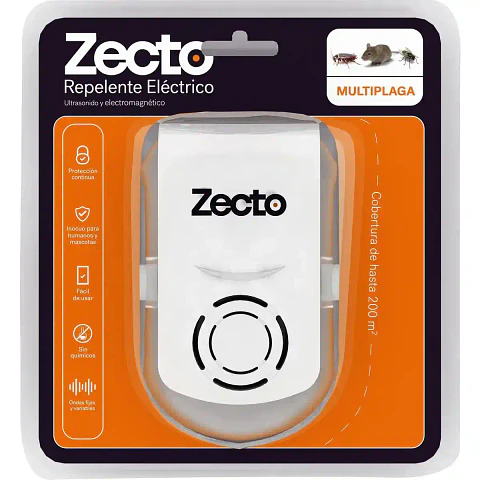 Repelente Multiplagas Ultrasónico Zecto Anasac | Hasta 200 m²