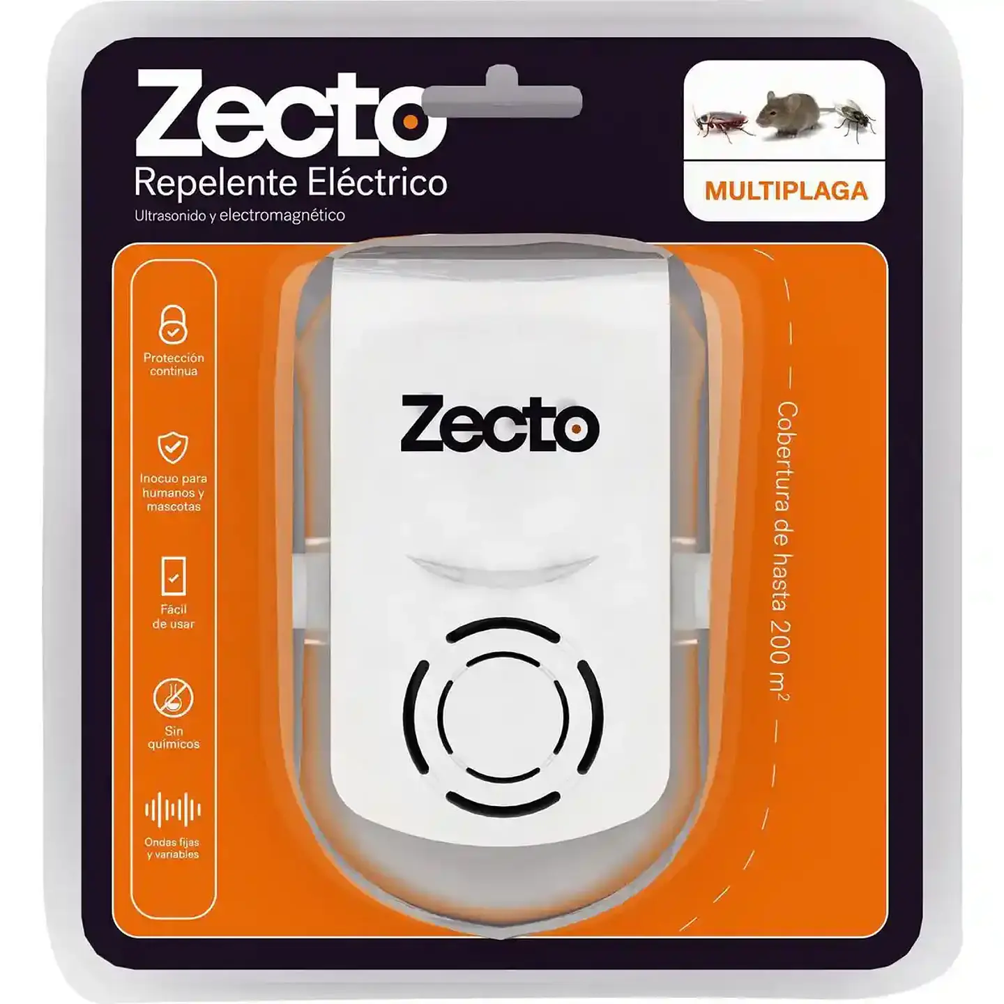 Repelente Multiplagas Ultrasónico Zecto Anasac | Hasta 200 m² 1