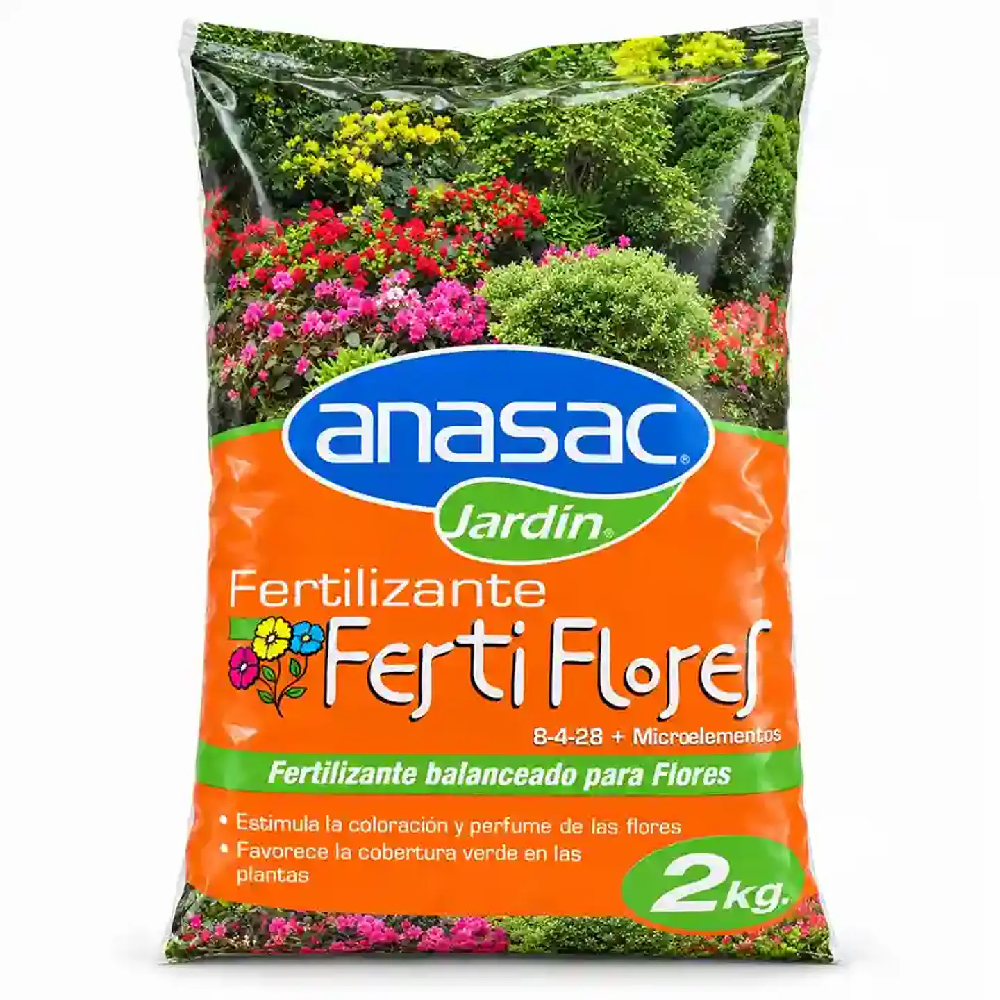 Fertilizante Ferti Flores 2 kg Anasac | NPK 8-4-28 para Floración y Color 1