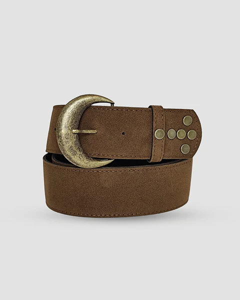 Cinturón Lunette Gamuza Tabaco