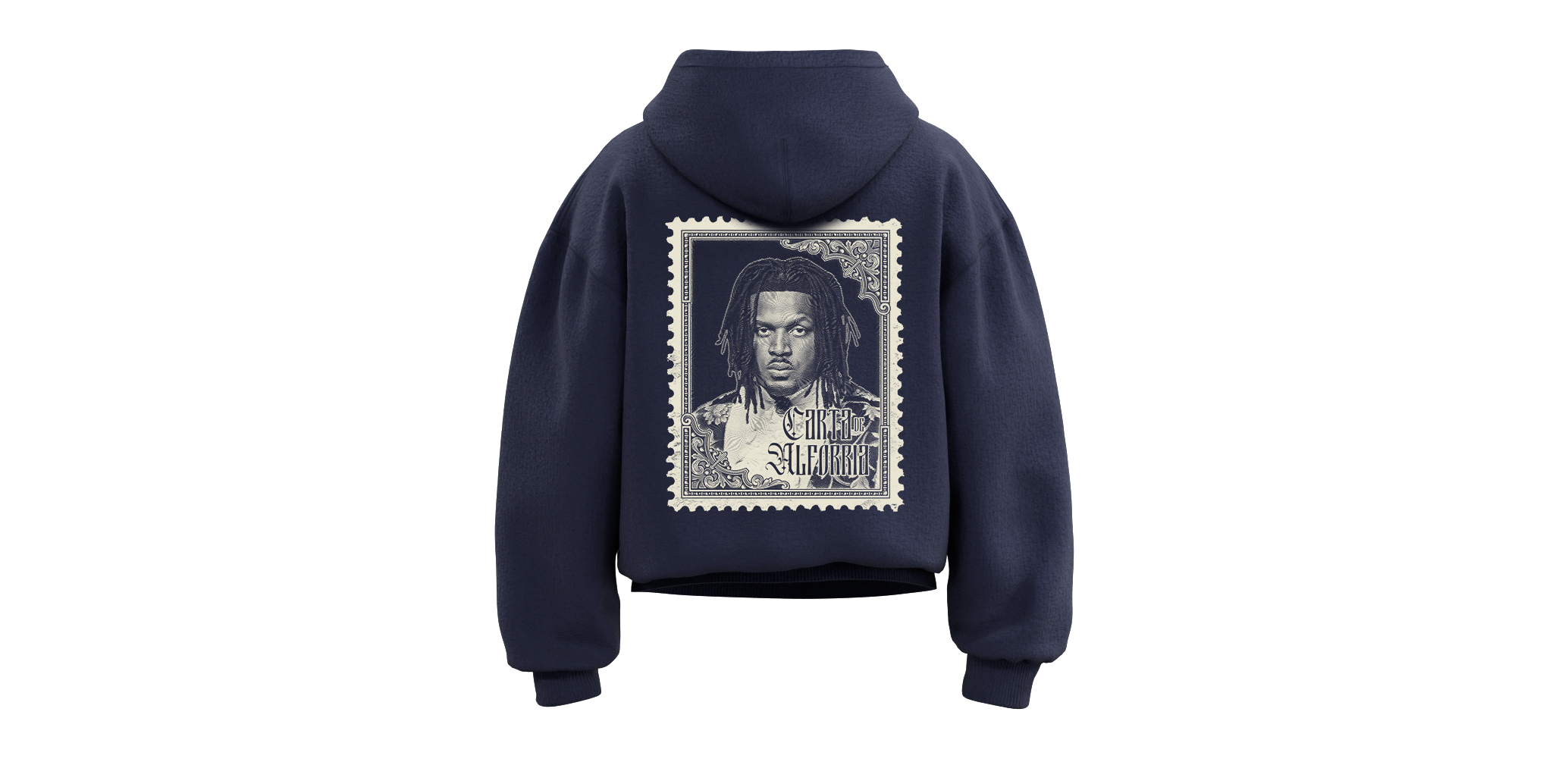 CARTA DE ALFORRIA NAVY HOODIE 2